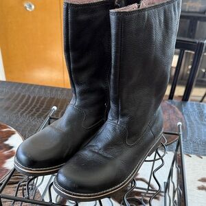 GAP Black Leather Kids' Mid-Calf Boots